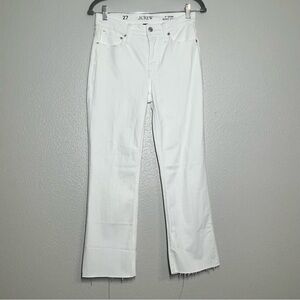 J. Crew Jeans Women Size 27 White Denim Light 9” Demi Boot Capsule Basic Casual
